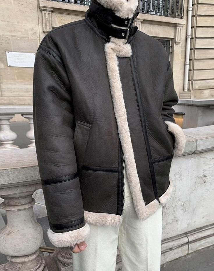 Vintage Faux Fur Lined Jacket