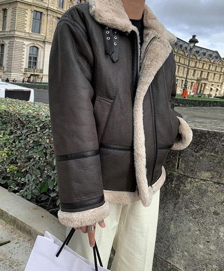 Vintage Faux Fur Lined Jacket