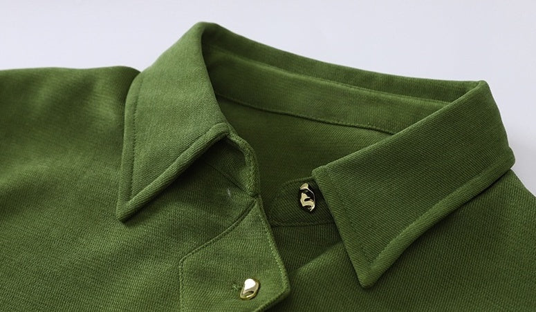 Vintage Green Loosefit Long Sleeve Shirt