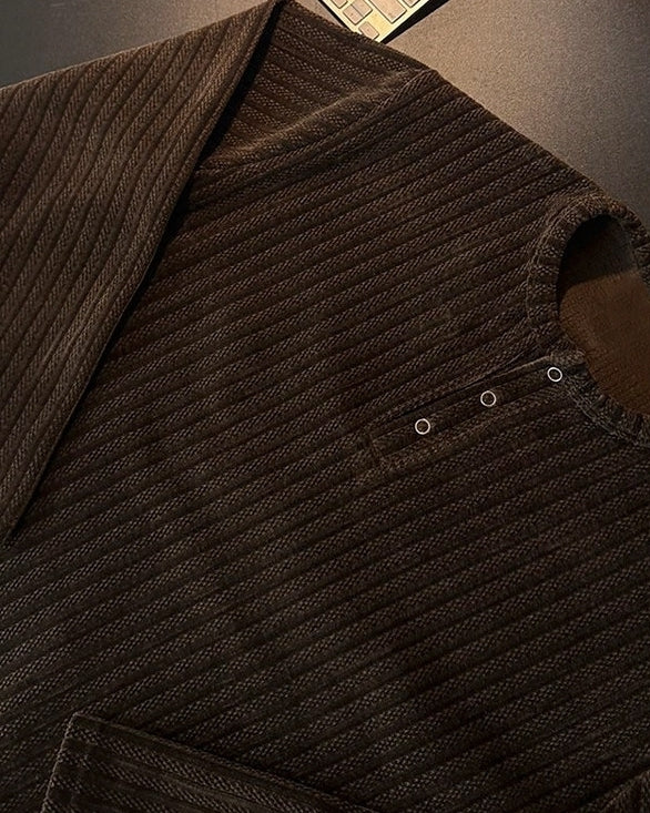 Vintage Henley Neck Long Sleeve Base Layer Shirt