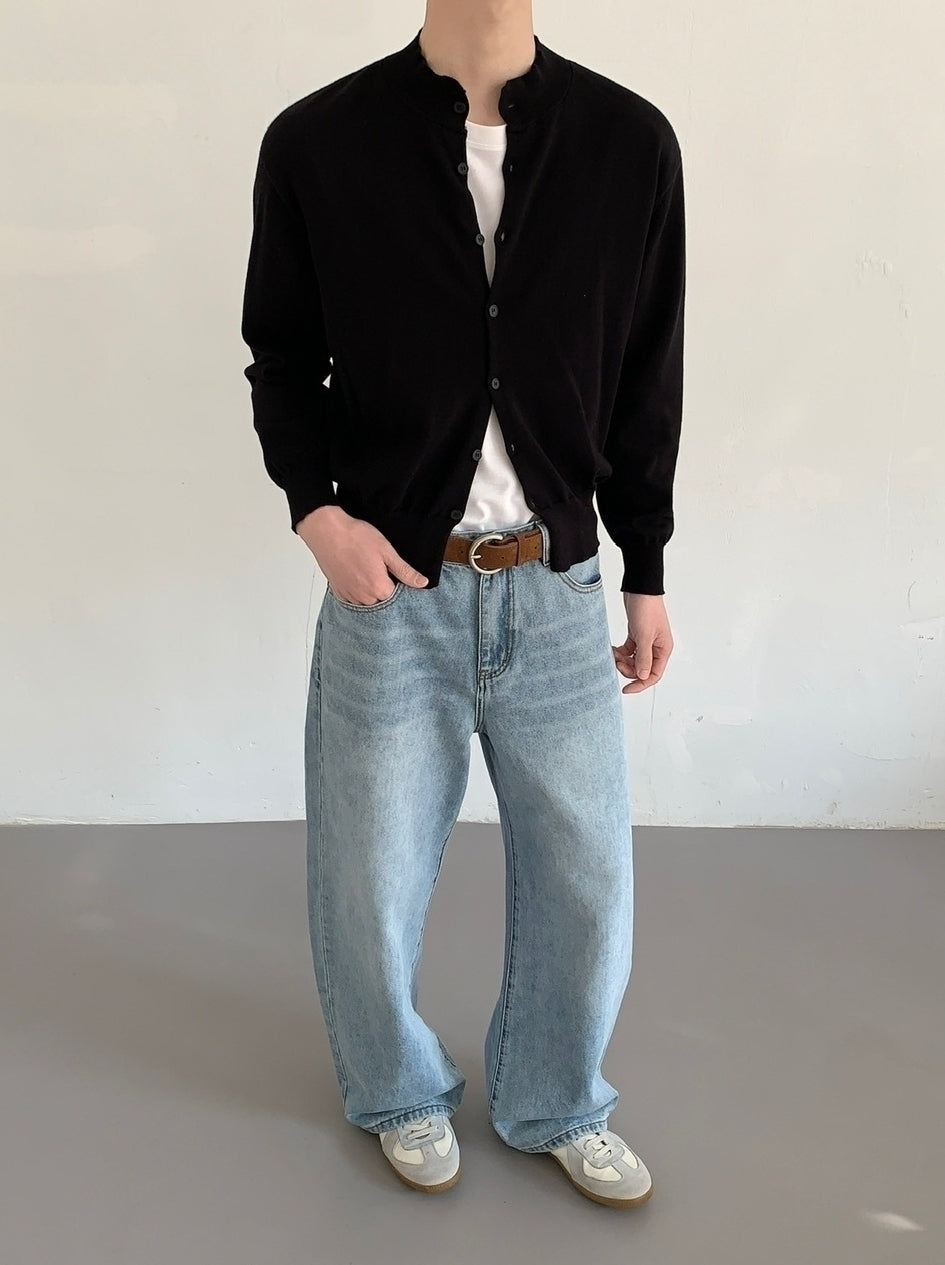 Vintage High Waist Straight Leg Washed Blue Jeans