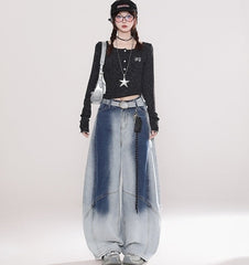 Vintage Irregular Long Sleeve Slim Fit Top