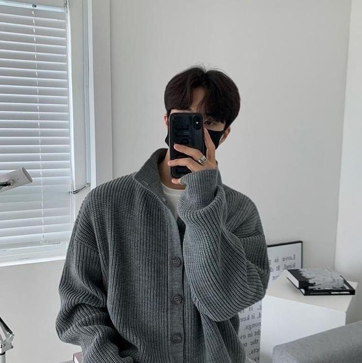 Vintage Knit Cardigan Sweater Classic Style
