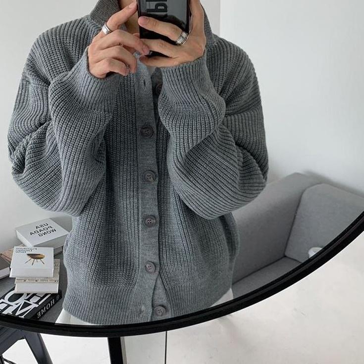 Vintage Knit Cardigan Sweater Classic Style