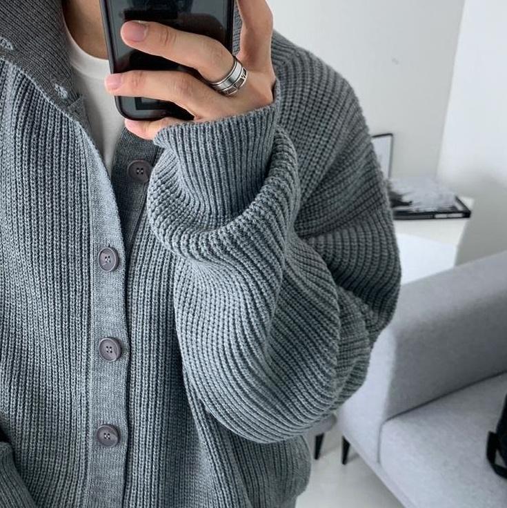 Vintage Knit Cardigan Sweater Classic Style
