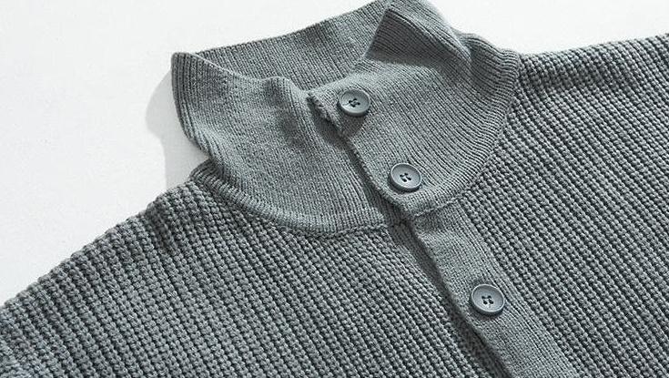 Vintage Knit Cardigan Sweater Classic Style
