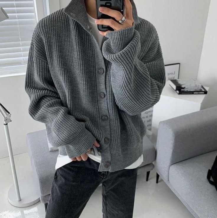 Vintage Knit Cardigan Sweater Classic Style