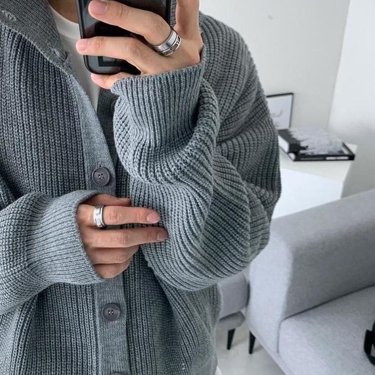 Vintage Knit Cardigan Sweater Classic Style