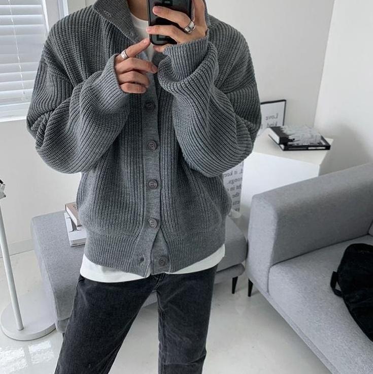 Vintage Knit Cardigan Sweater Classic Style