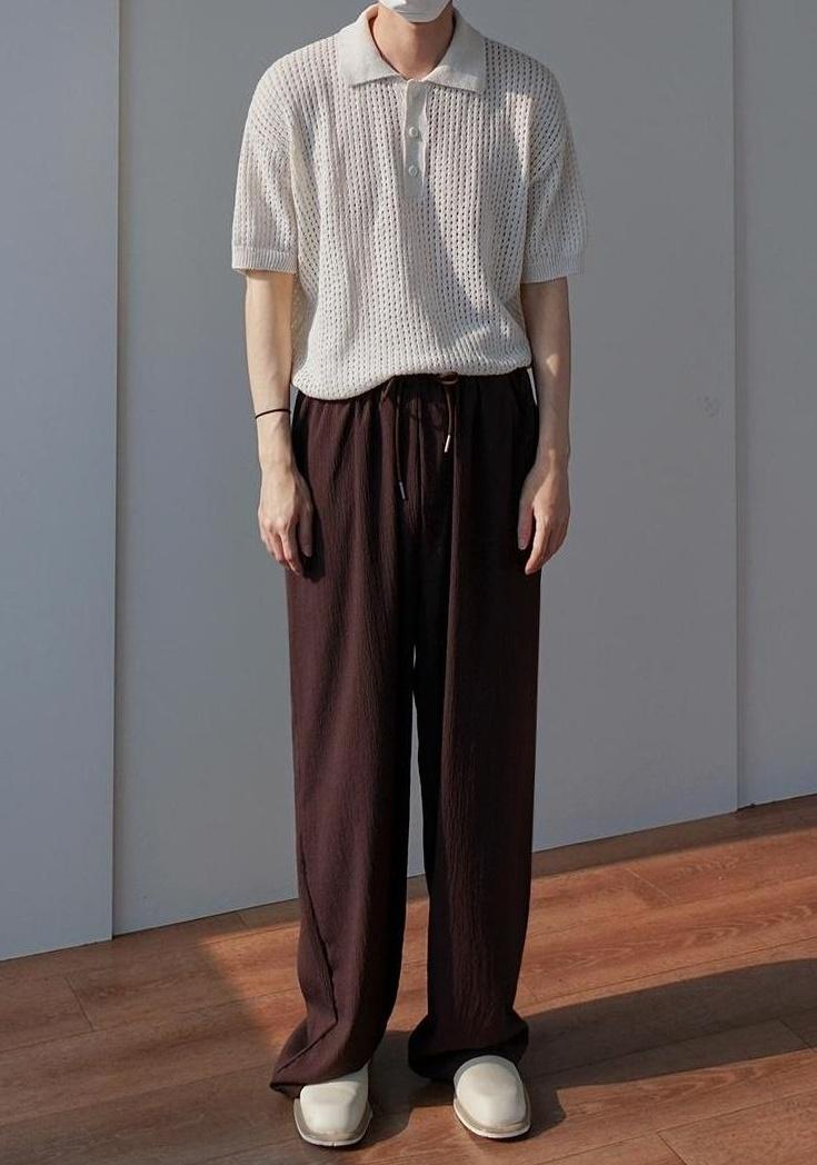 Vintage Knit Polo Short Sleeve Shirt