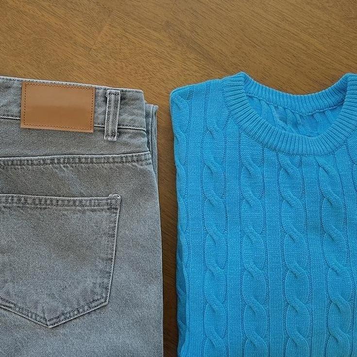 Vintage Knit Sweater Casual Loose Fit