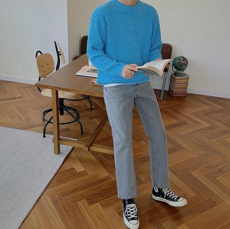 Vintage Knit Sweater Casual Loose Fit