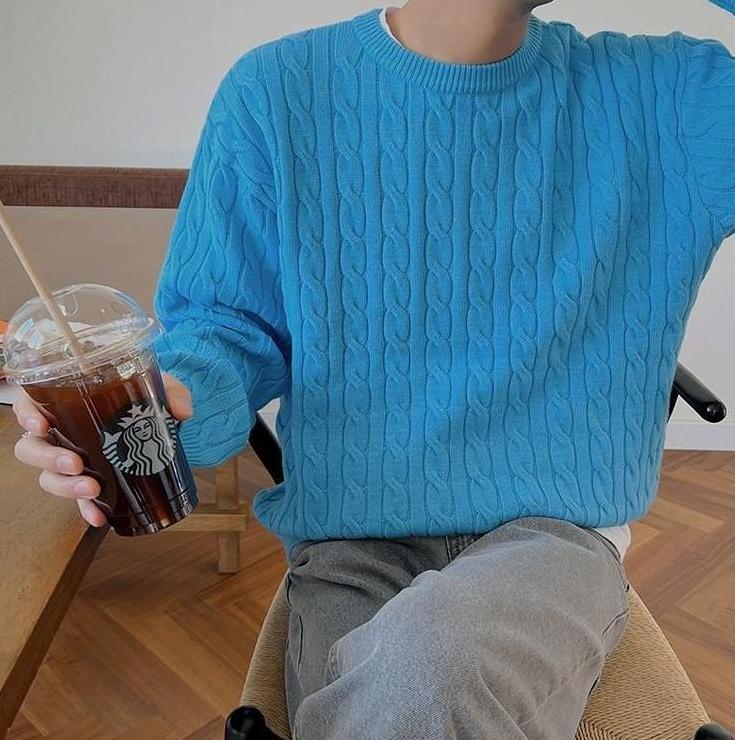 Vintage Knit Sweater Casual Loose Fit