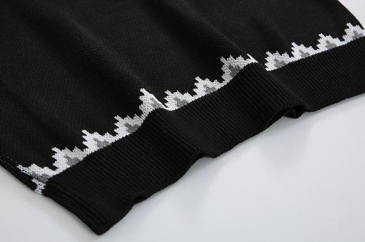 Vintage Knit Sweater With Ethnic Pattern