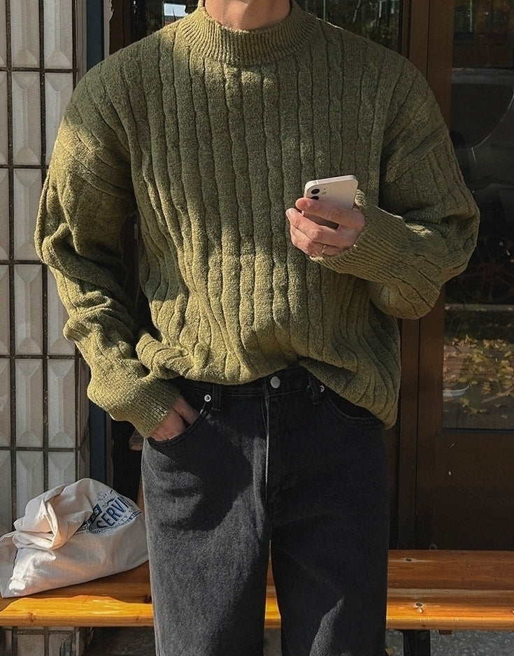 Vintage Korean Style Chunky Turtleneck Sweater