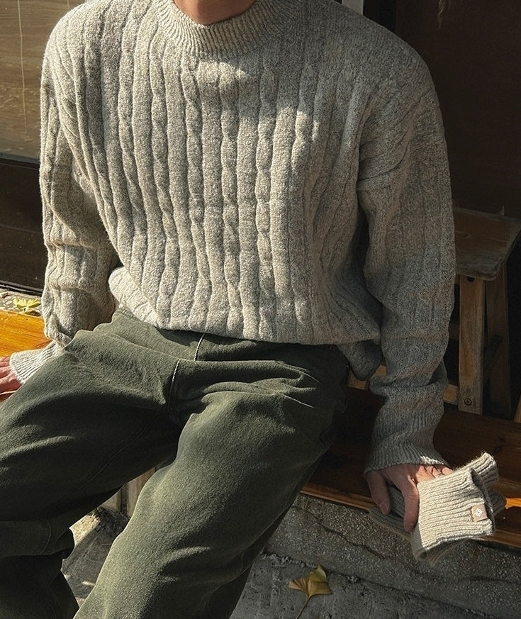 Vintage Korean Style Chunky Turtleneck Sweater
