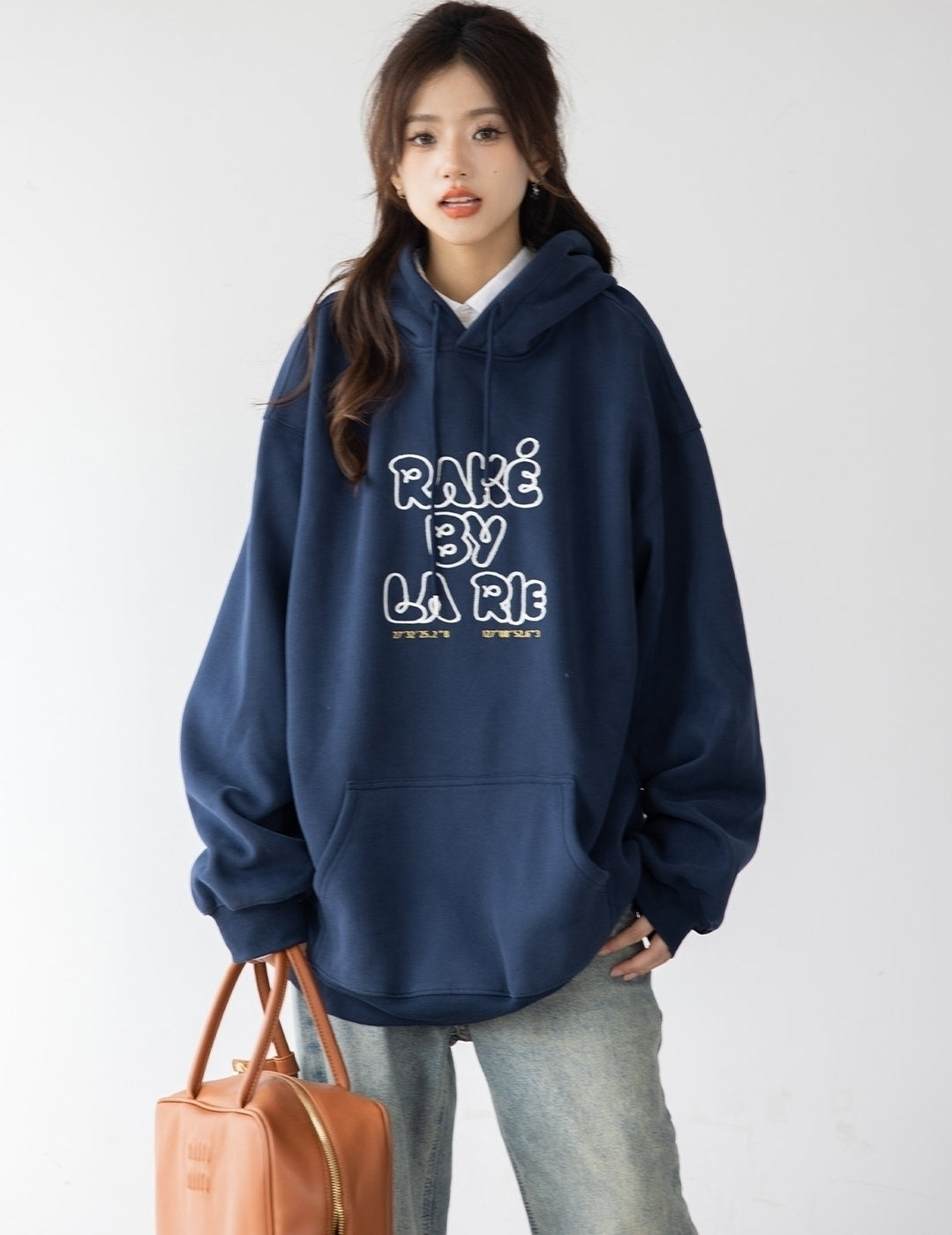 Vintage Letter Print Relaxed Hooded Sweatshirt Jacket