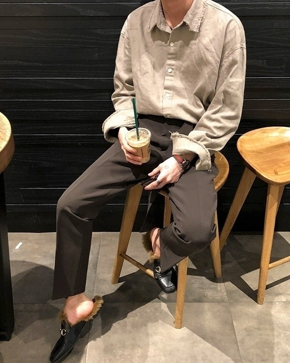 Vintage Long Sleeve Button Up Workwear Shirt