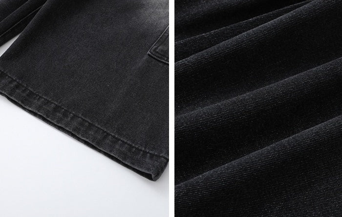 Vintage Loose Fit Denim Culottes Casual Style