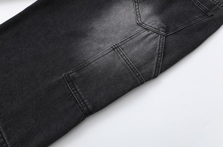 Vintage Loose Fit Denim Culottes Casual Style
