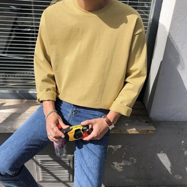 Vintage Loose Fit Denim Trousers Trendy Style