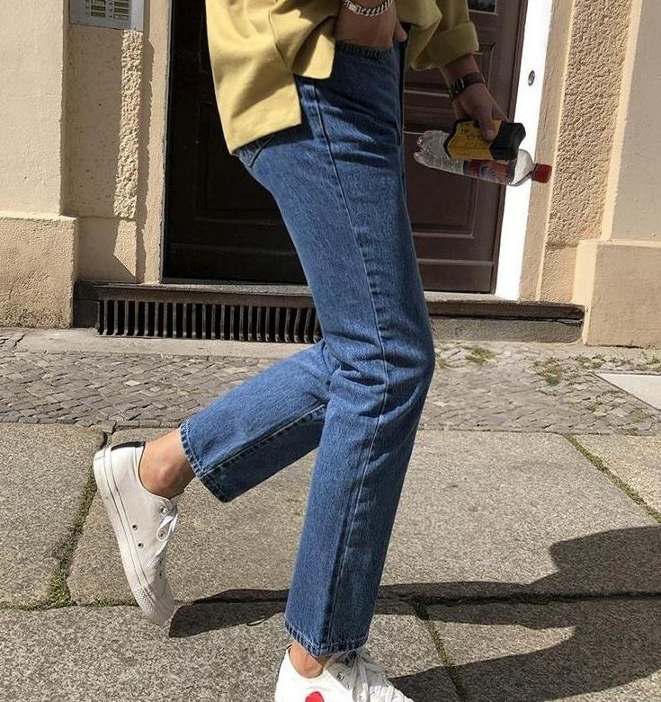 Vintage Loose Fit Denim Trousers Trendy Style