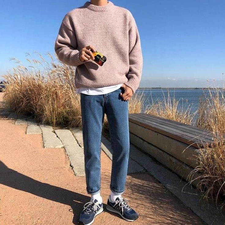 Vintage Loose Fit Denim Trousers Trendy Style