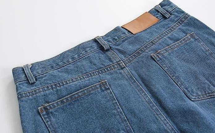 Vintage Loose Fit Denim Trousers Trendy Style