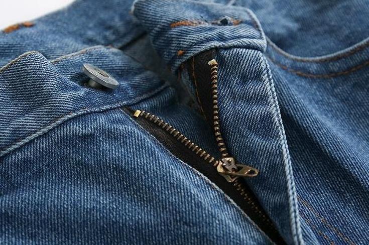 Vintage Loose Fit Denim Trousers Trendy Style