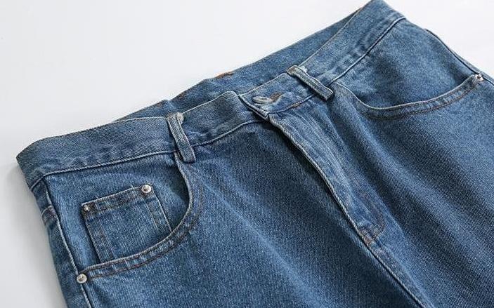 Vintage Loose Fit Denim Trousers Trendy Style