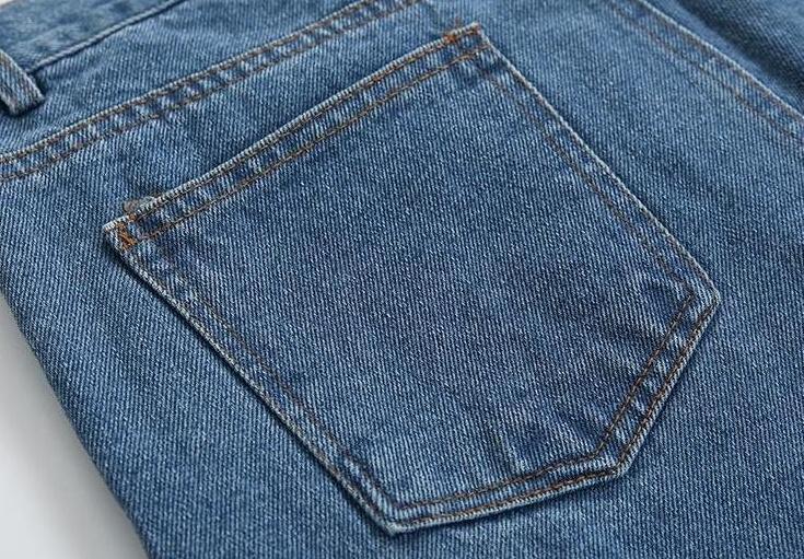 Vintage Loose Fit Denim Trousers Trendy Style