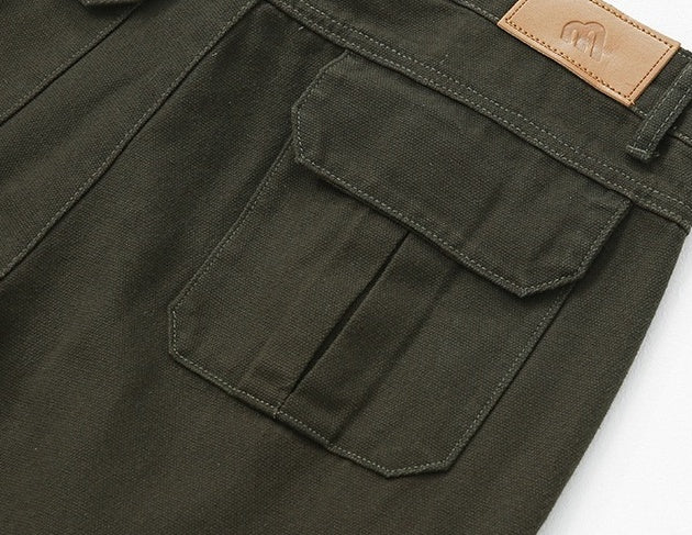 Vintage Loose Fit Utility Trousers Korean Style