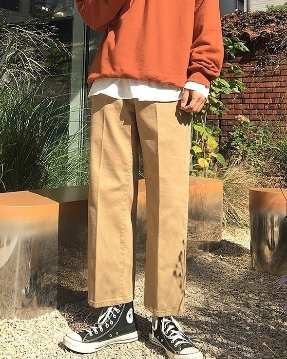 Vintage Loose Fit Wide Leg Casual Trousers