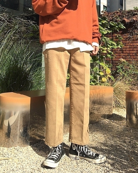 Vintage Loose Fit Wide Leg Casual Trousers