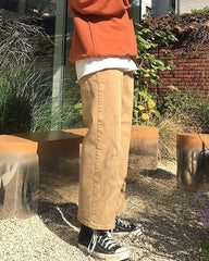 Vintage Loose Fit Wide Leg Casual Trousers