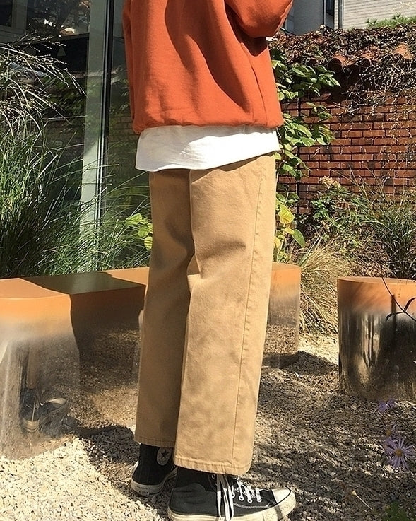 Vintage Loose Fit Wide Leg Casual Trousers