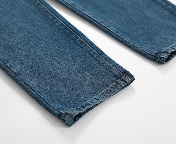 Vintage Loose Straight Blue Denim Workwear Pants