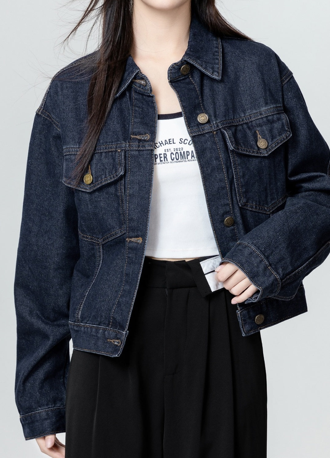 Vintage Navy Denim Jacket
