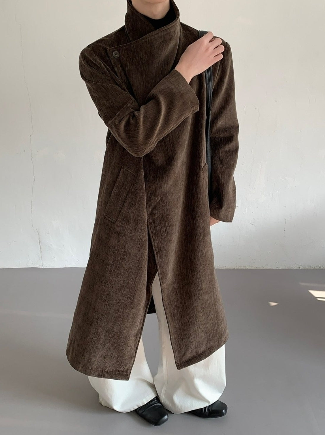 Vintage Oversized Long Winter Overcoat Warm Retro Trench Coat