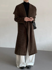 Vintage Oversized Long Winter Overcoat Warm Retro Trench Coat