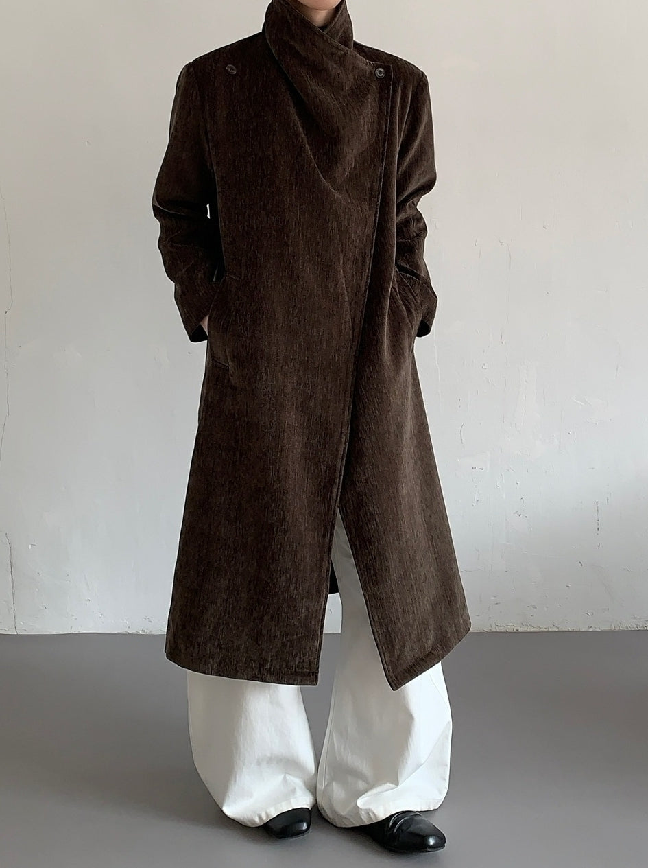 Vintage Oversized Long Winter Overcoat Warm Retro Trench Coat