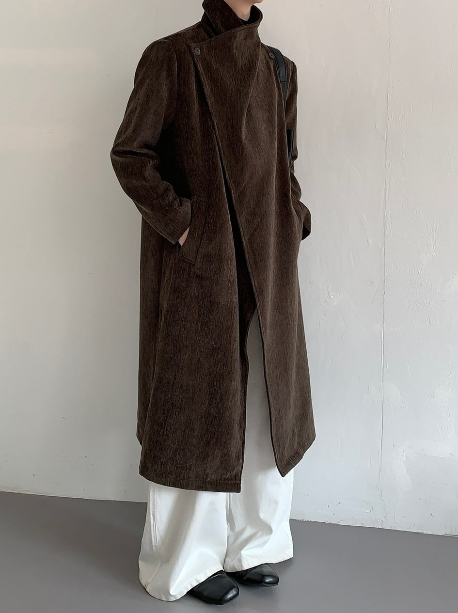 Vintage Oversized Long Winter Overcoat Warm Retro Trench Coat