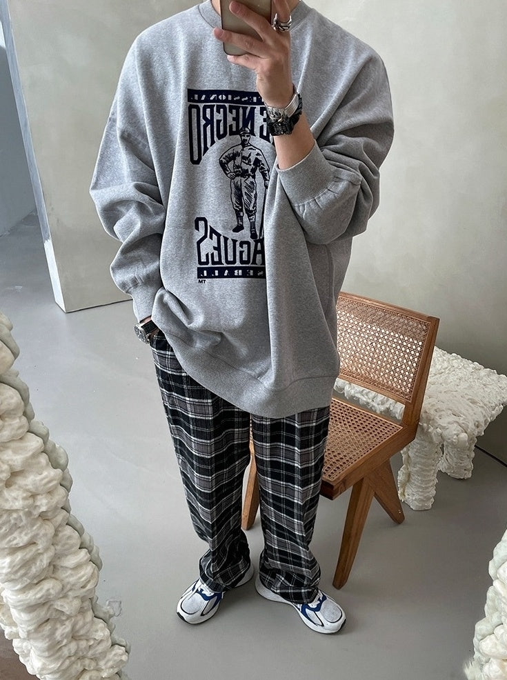 Vintage Plaid Casual Jogger Pants