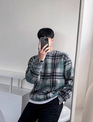 Vintage Plaid Crewneck Sweatshirt