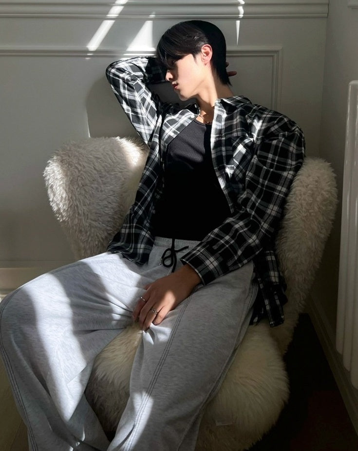 Vintage Plaid Long Sleeve Casual Shirt Jacket