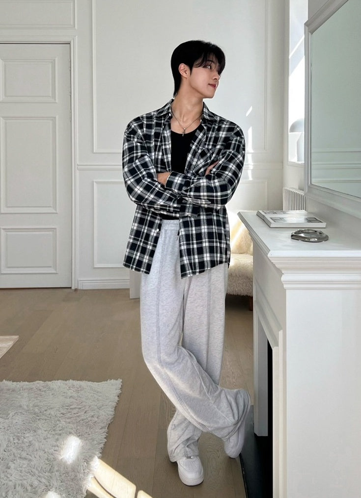 Vintage Plaid Long Sleeve Casual Shirt Jacket