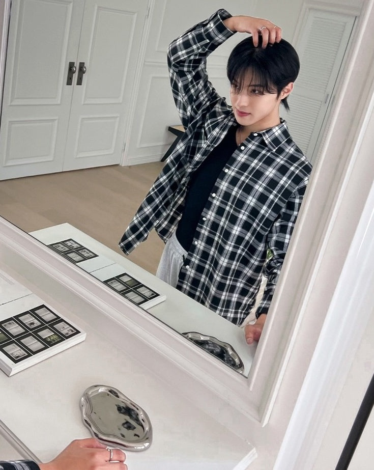 Vintage Plaid Long Sleeve Casual Shirt Jacket