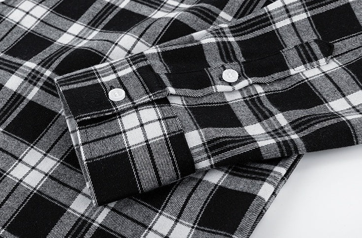 Vintage Plaid Long Sleeve Casual Shirt Jacket