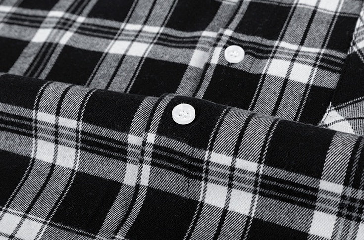 Vintage Plaid Long Sleeve Casual Shirt Jacket