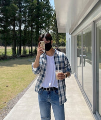 Vintage Plaid Loose Fit Shirt